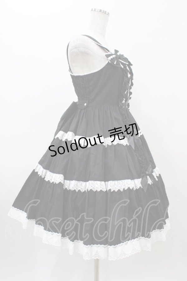 画像3: Angelic Pretty / 肩リボンジャンパースカート Free ブラック H-26-01-05-1058-AP-OP-NS-ZH (3)