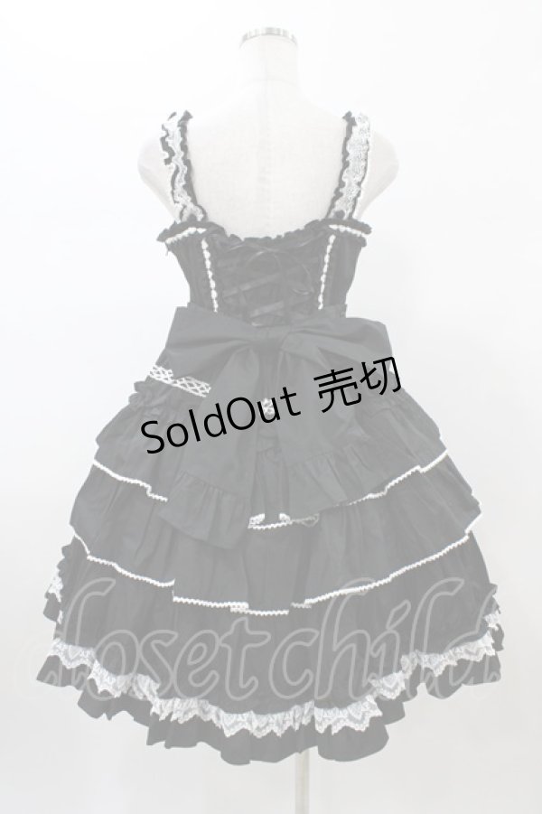 画像2: Angelic Pretty / Prettyフリルジャンパースカート Free ブラック H-26-01-05-1059-AP-OP-NS-ZH (2)