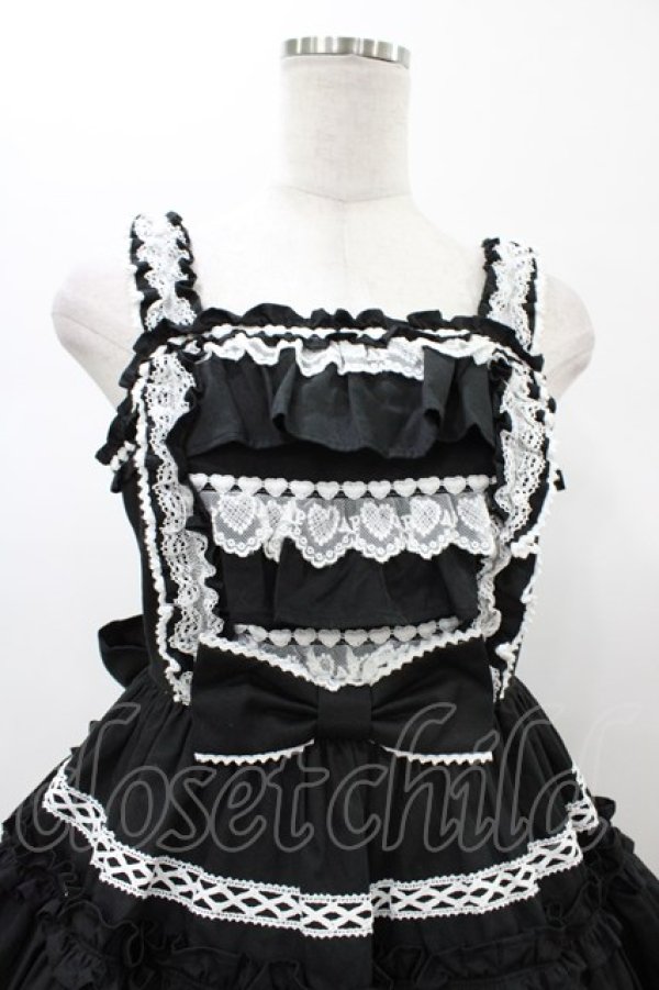 画像4: Angelic Pretty / Prettyフリルジャンパースカート Free ブラック H-26-01-05-1059-AP-OP-NS-ZH (4)