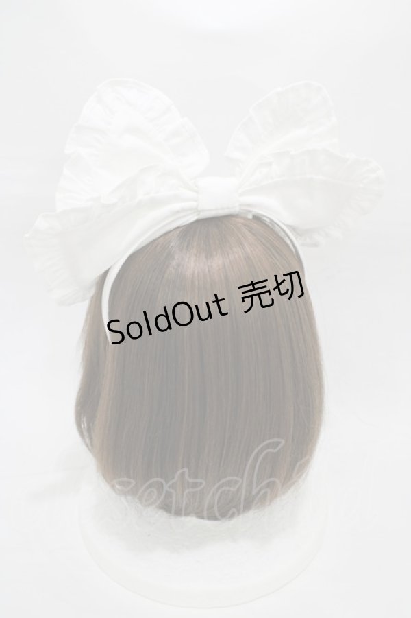 画像2: Angelic Pretty / Cuteフリルカチューシャ  シロ H-26-01-05-1011-AP-AC-NS-ZH (2)