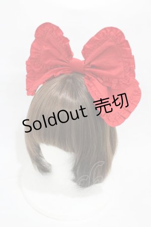 画像: Angelic Pretty / Cuteフリルカチューシャ  レッド H-26-01-05-1012-AP-AC-NS-ZH