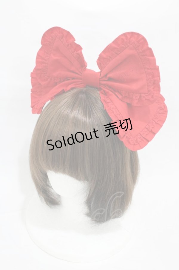 画像1: Angelic Pretty / Cuteフリルカチューシャ  レッド H-26-01-05-1012-AP-AC-NS-ZH (1)