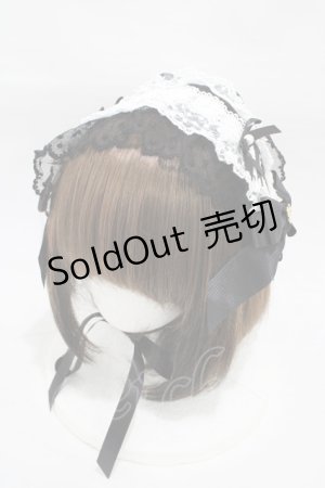 画像: Angelic Pretty / レースハートチャームバラレースヘッドドレス  ブラック H-26-01-05-1022-AP-AC-NS-ZH