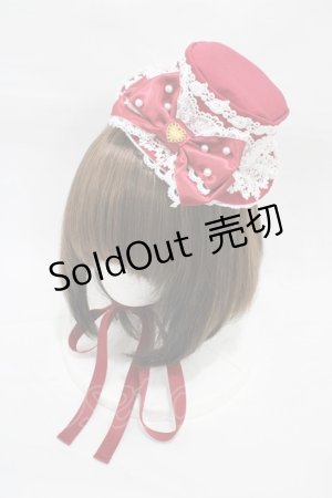 画像: Angelic Pretty / Elegant RoseミニHat  レッド H-26-01-05-1029-AP-AC-NS-ZH