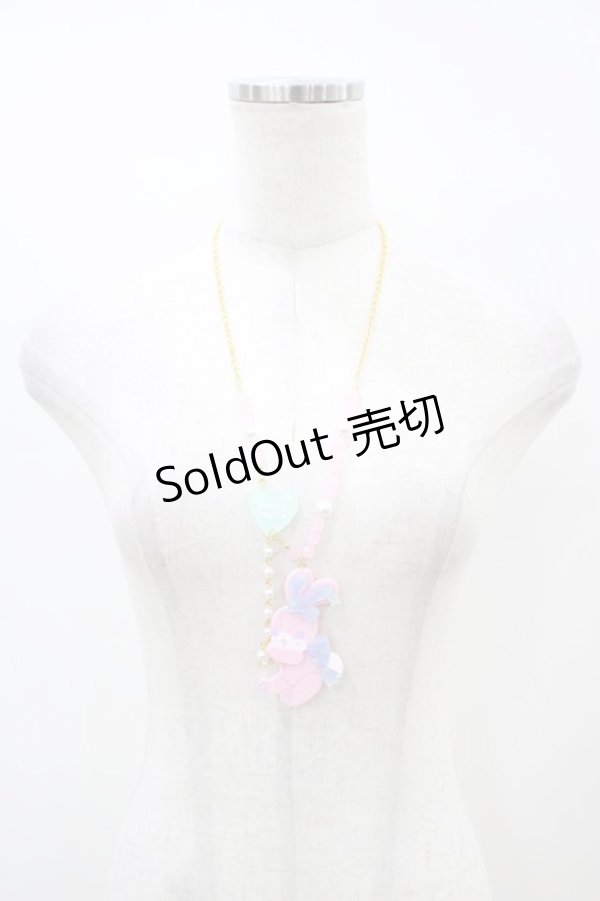 画像2: Angelic Pretty / Happyリリカルバニーネックレス  ピンク H-26-01-05-1032-AP-AC-NS-ZH (2)