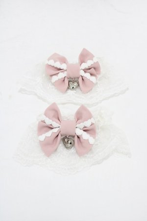 画像: DearMyLove / Emilyハートチャームお袖留め  シロ/ピンク H-26-01-05-1035-EL-ZA-NS-ZH