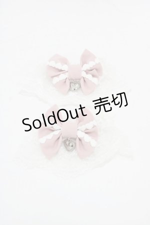 画像: DearMyLove / Emilyハートチャームお袖留め  シロ/ピンク H-26-01-05-1035-EL-ZA-NS-ZH