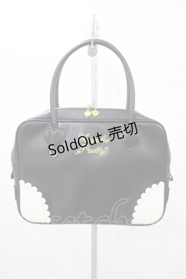 画像1: Angelic Pretty / Fancyスクールレッスンバッグ  ブラック H-26-01-05-1003-AP-BG-NS-ZH (1)