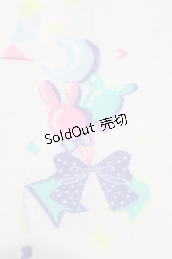 画像2: Angelic Pretty / Happy Garlandオーバーニー  シロ H-26-01-05-1036-AP-ZA-NS-ZH (2)