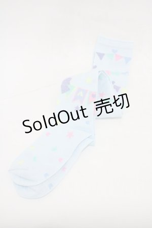 画像: Angelic Pretty / Happy Garlandオーバーニー  サックス H-26-01-05-1037-AP-ZA-NS-ZH