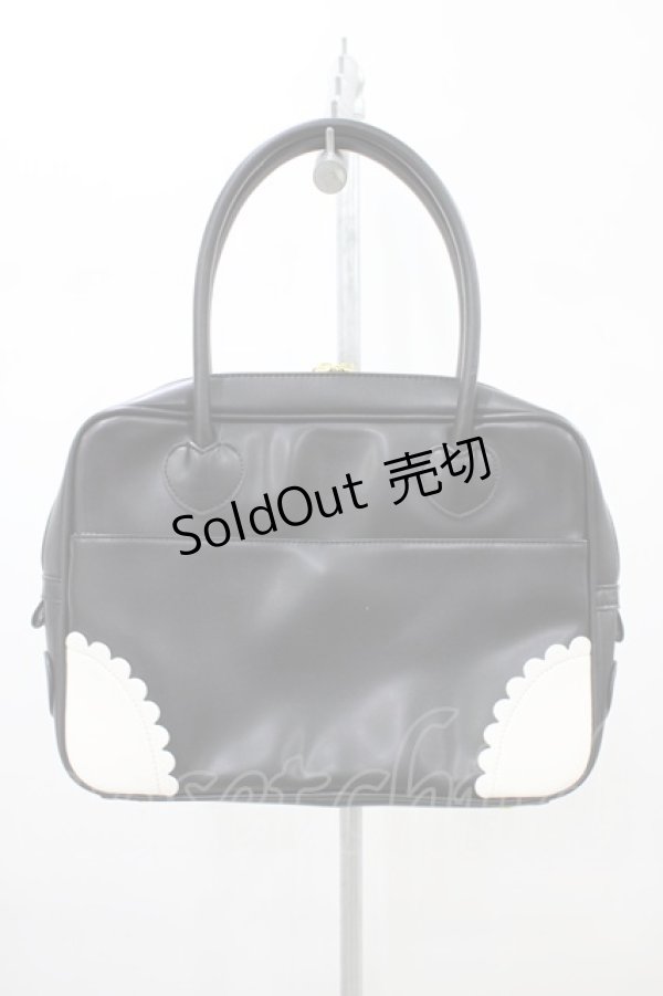 画像2: Angelic Pretty / Fancyスクールレッスンバッグ  ブラック H-26-01-05-1003-AP-BG-NS-ZH (2)