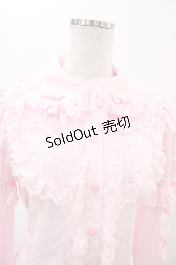 画像4: Angelic Pretty / おめかしはしごレース付け袖ブラウス Free ピンク H-26-01-05-1039-AP-BL-NS-ZH (4)