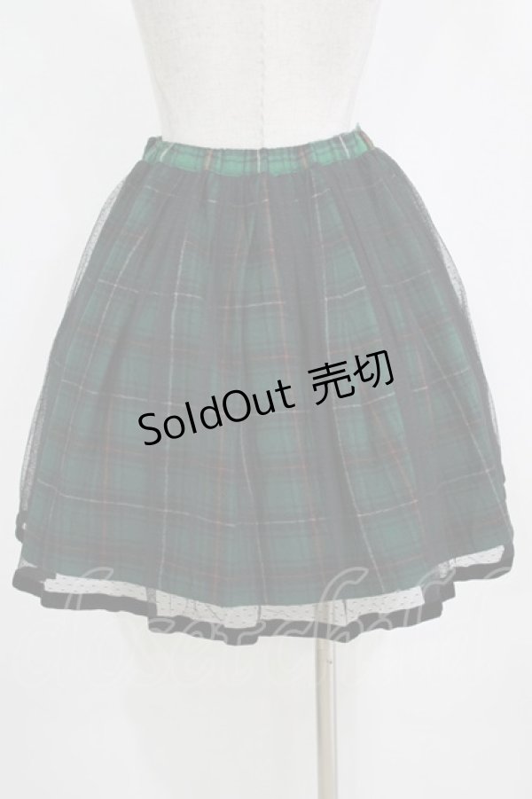画像3: Emily Temple cute / チュールタータンスカート  グリーン H-26-01-06-022-ET-SK-KB-ZH (3)