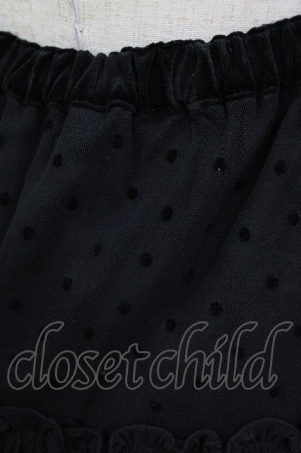 画像4: Emily Temple cute / ドットフロッキーリボンスカート  ブラック H-26-01-06-023-ET-SK-KB-ZH (4)