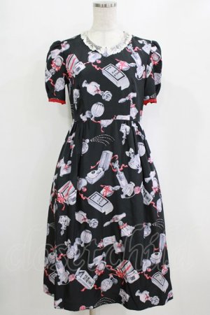 画像: MILK / レトロトワレワンピ  ブラックベース H-26-01-06-028-ML-OP-KB-ZH