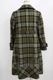 画像3: Jane Marple / ウールタータンのダブルボタンコート  グリーン H-26-01-06-031-JM-CO-KB-ZH (3)