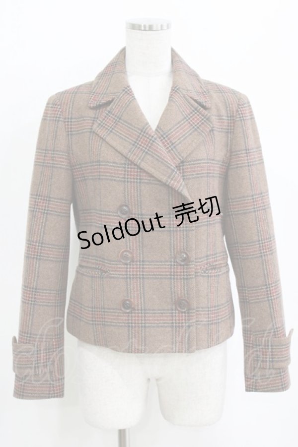 画像1: Jane Marple / ビッググレンチェックのジャケット  ブラウン H-26-01-06-039-JM-JA-KB-ZH (1)