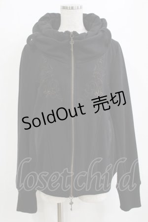 画像: Rozen Kavalier / リブ切替刺繍ブルゾン  ブラック H-26-01-06-041-OO-TO-KB-ZH
