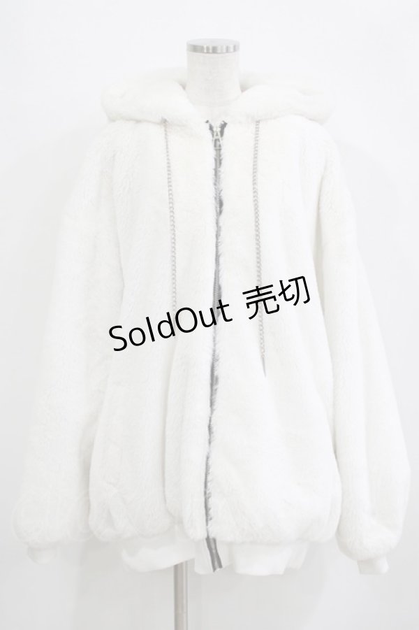 画像1: DimMoire / BABY SHEEPファーパーカー  ホワイト H-26-01-06-042-PU-CO-KB-ZH (1)