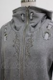 画像4: Ozz conte / 刺繍ロングパーカー  グレー H-26-01-06-043-OO-TO-KB-ZH (4)