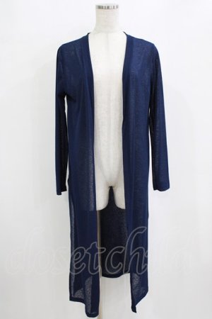 画像: Ozz On / バックプリントロングカーデ  ブルー H-26-01-06-044-OO-TO-KB-ZH