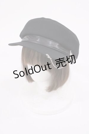 画像: Amavel / チェーン付キャスケット  ブラック H-26-01-06-1043-CA-AC-NS-ZH