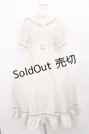 画像: Kurumi Collaboration / マリンアカデミアワンピース M ベージュ H-26-01-06-1008-LO-OP-NS-ZH