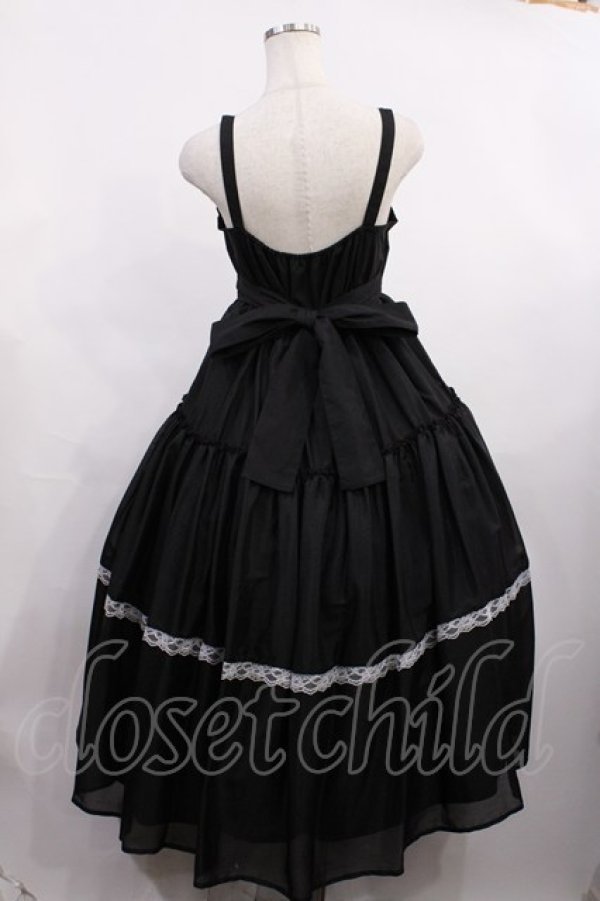 画像2: Lovely Tency / 眞白ありすコラボ/ティアードジャンパースカート M ブラック H-26-01-06-1001-LO-OP-NS-ZH (2)