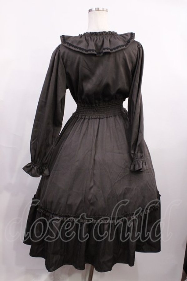 画像2: m petit by misako / AOK*フリルカラータックワンピース M グレー H-26-01-06-1010-LO-OP-NS-ZH (2)