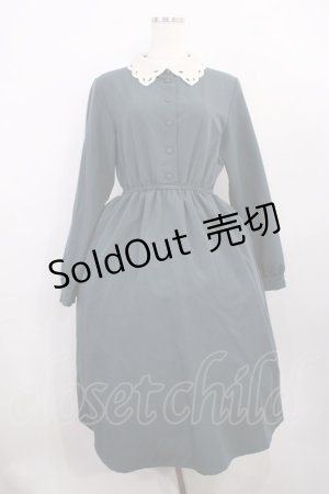 画像: F i.n.t / カットワーククレリック衿ワンピース Free BLUE GREEN H-26-01-06-1011-CA-OP-NS-ZH