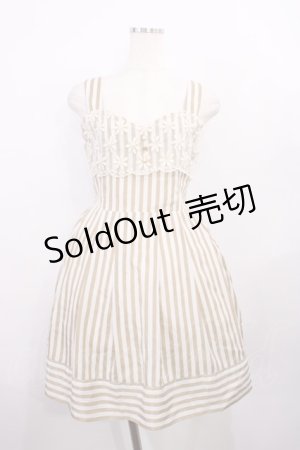 画像: Fi.n.t / ストライプワンピース Free ベージュ H-26-01-06-1014-CA-OP-NS-ZH