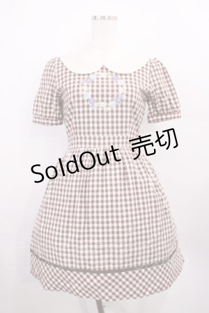 画像: Fi.n.t / ギンガムワンピース Free ブラウン H-26-01-06-1015-CA-OP-NS-ZH
