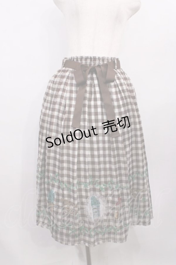 画像1: axes femme / チョコミントプリントスカート Free ブラウン H-26-01-06-1016-AX-SK-NS-ZH (1)