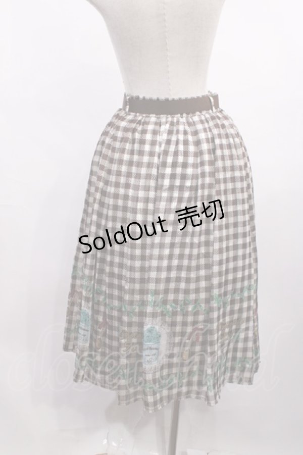 画像2: axes femme / チョコミントプリントスカート Free ブラウン H-26-01-06-1016-AX-SK-NS-ZH (2)