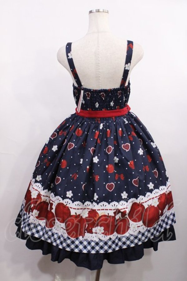 画像2: Chalmiere / スウィーティアップルジャンパースカート M ネイビー H-26-01-06-1002-LO-OP-NS-ZH (2)