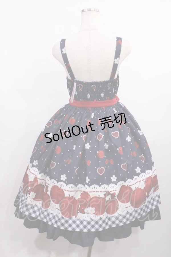 画像2: Chalmiere / スウィーティアップルジャンパースカート M ネイビー H-26-01-06-1002-LO-OP-NS-ZH (2)