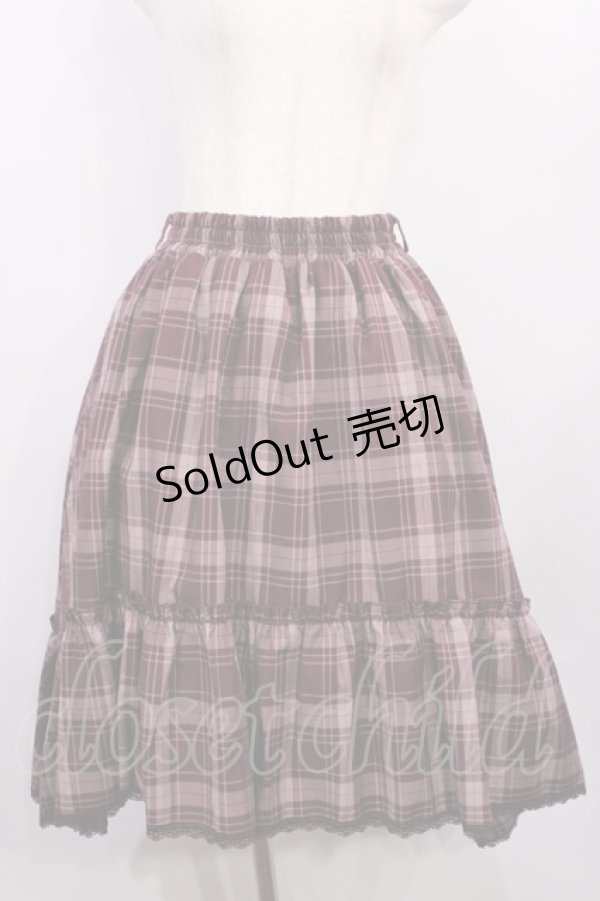 画像1: axes femme / イレヘムチェックスカート M ボルドー H-26-01-06-1018-AX-SK-NS-ZH (1)