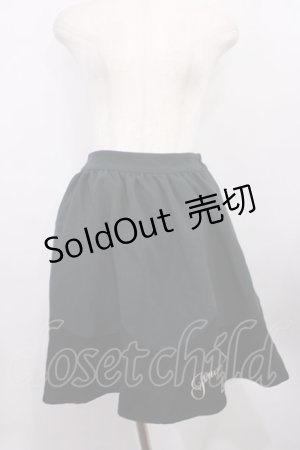 画像: axes femme POETIQUE / トランプ刺繍バイカラースカート M ブラック/グリーン H-26-01-06-1021-AX-SK-NS-ZH