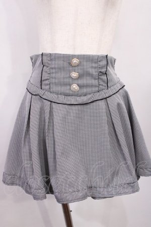 画像: majoretty / 千鳥格子スカパン M ブラック H-26-01-06-1024-LO-SK-NS-ZH