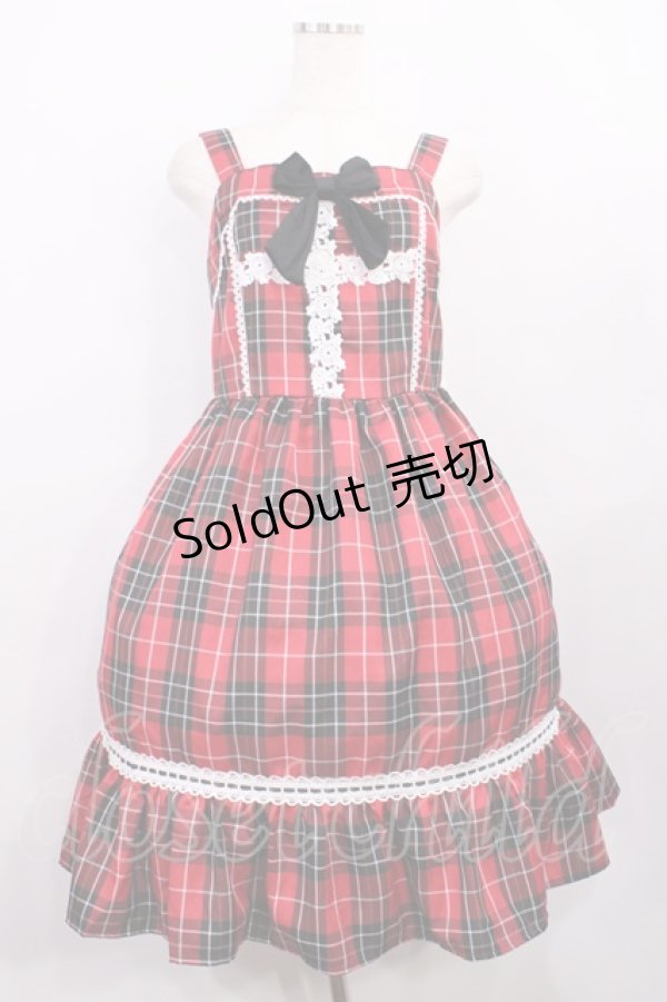 画像1: Eri Aino's collaboration / シャーロットの水曜日 ジャンパースカート L レッド H-26-01-06-1003-LO-OP-NS-ZH (1)