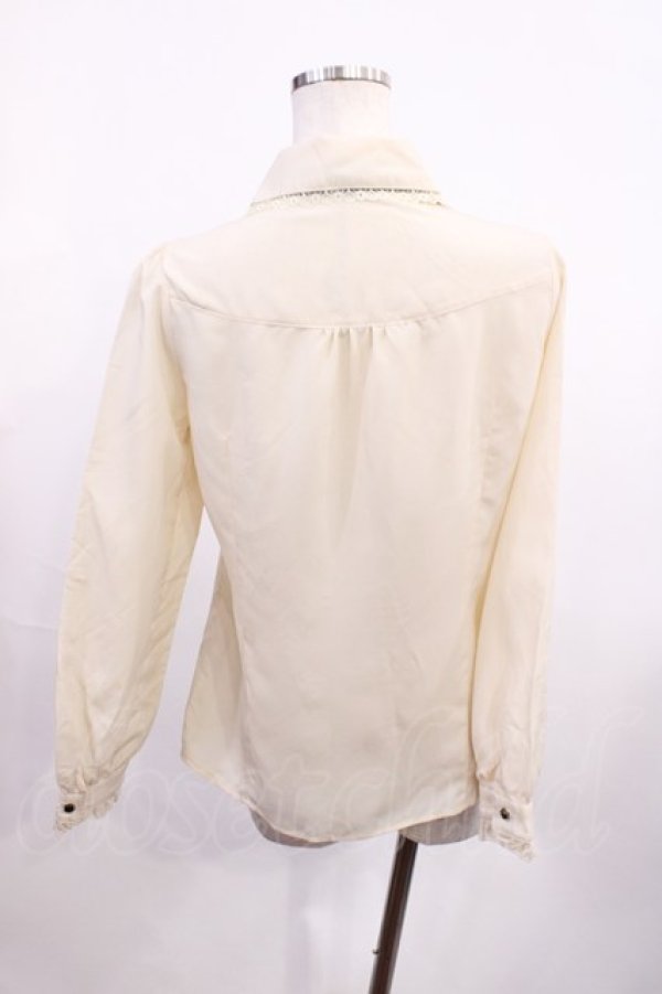 画像2: axes femme / ローズトランプ刺繍ブラウス M 生成り H-26-01-06-1028-AX-BL-NS-ZH (2)