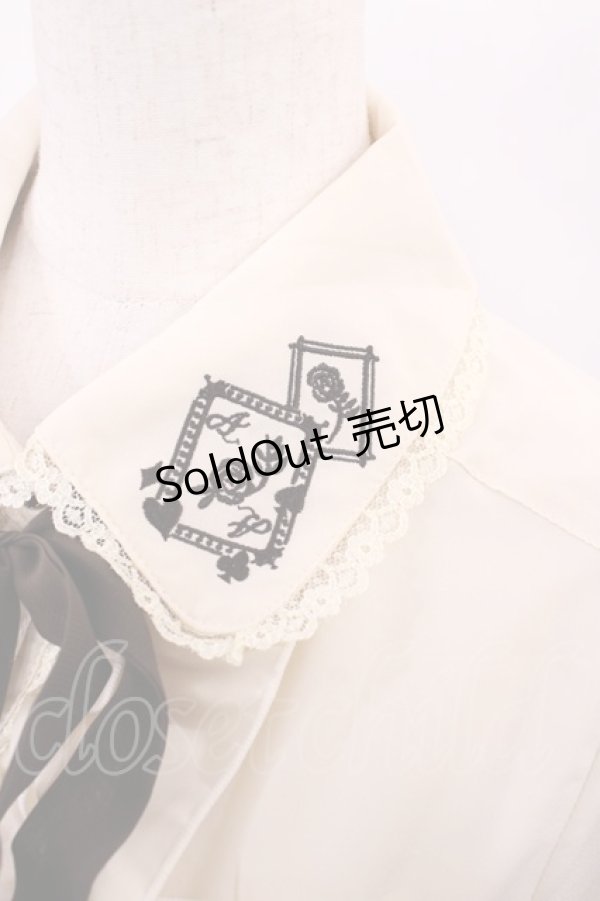 画像3: axes femme / ローズトランプ刺繍ブラウス M 生成り H-26-01-06-1028-AX-BL-NS-ZH (3)