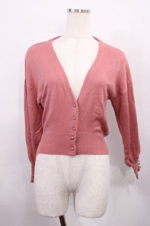 画像: an another angelus / ボリュームスリーブVネックカーディガン Free PINK H-26-01-06-1031-CA-TO-NS-ZH