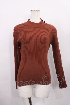 画像: F&A / 釦使いハイネックリブニットプルオーバー Free BROWN H-26-01-06-1032-LO-TO-NS-ZH
