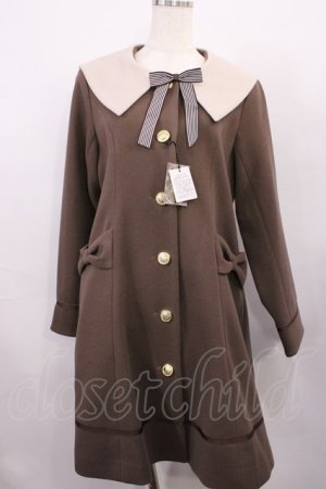 画像: Amavel / ストライプリボンセーラーコート Free ブラウン H-26-01-06-1036-CA-CO-NS-ZH