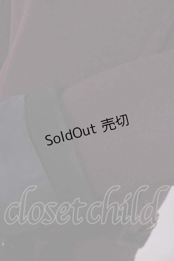 画像3: axes femme / プリーツデザインコート M ワイン H-26-01-06-1038-AX-CO-NS-ZH (3)