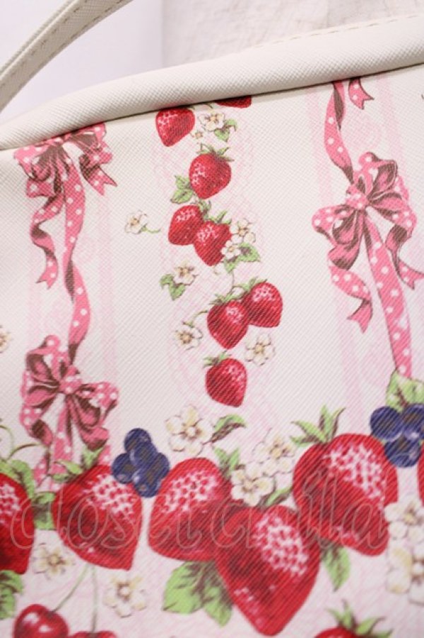 画像3: BABY,THE STARS SHINE BRIGHT / いちご柄ポシェット  オフ H-26-01-06-1040-BA-BG-NS-ZH (3)