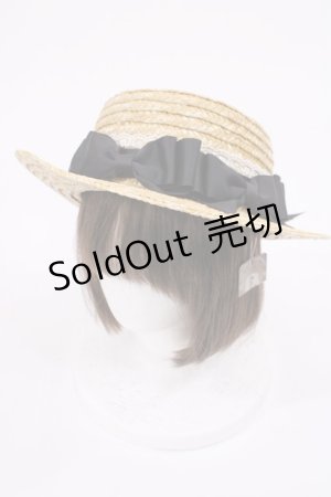 画像: Amavel / リボン付きカンカン帽  ナチュラル/ブラック H-26-01-06-1041-CA-AC-NS-ZH