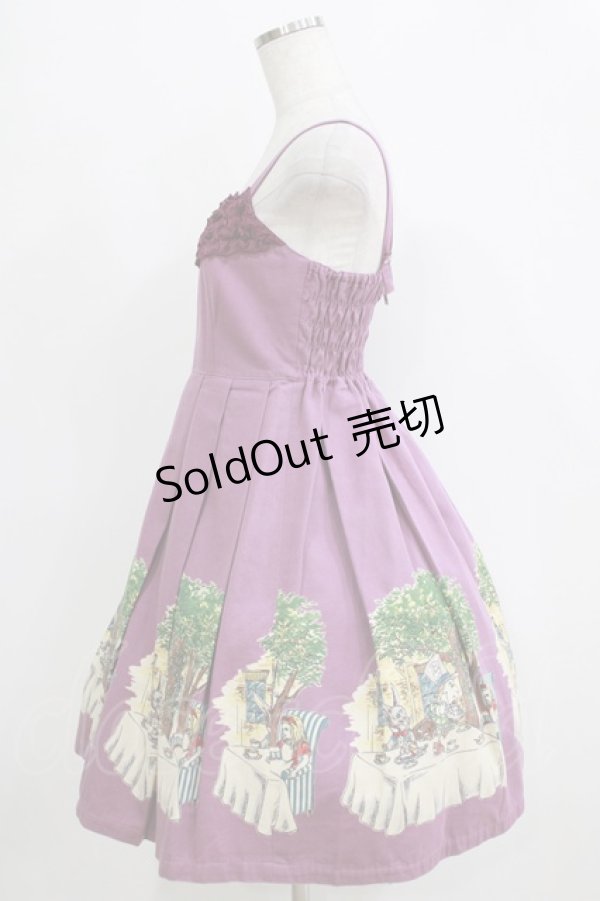 画像2: Emily Temple cute / アリスのティーパーティーフリルノースリーブワンピース  パープル H-26-01-06-001-ET-OP-KB-ZH (2)