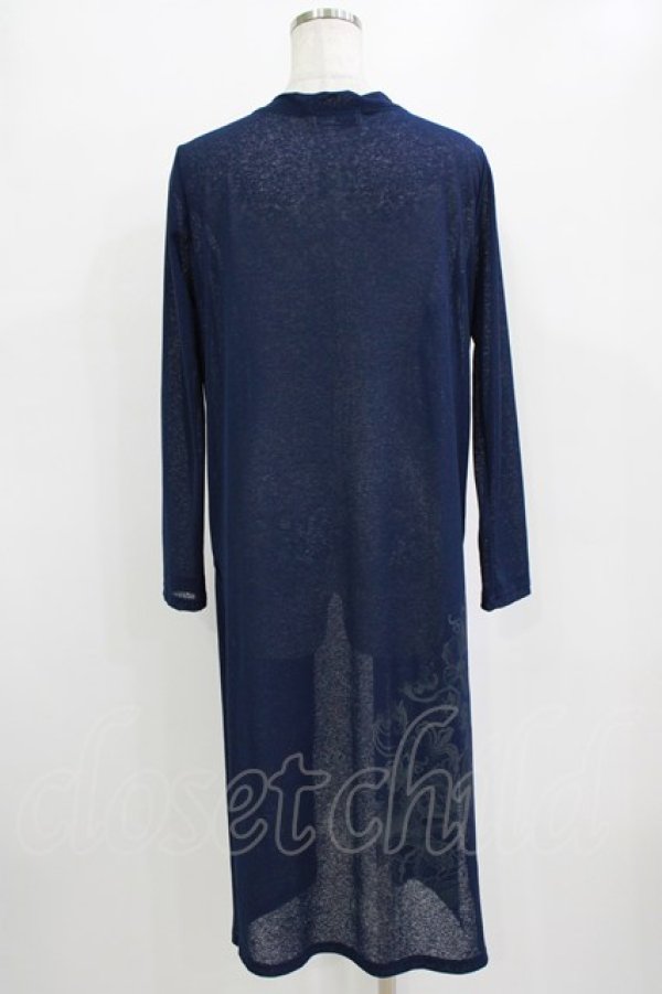 画像3: Ozz On / バックプリントロングカーデ  ブルー H-26-01-06-044-OO-TO-KB-ZT0108H (3)